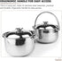 20cm Stainless Steel Stock Pot with Lid, Soup Pot for Cooking Lobster Stews