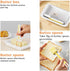 YUEICOIY 500g Countertop, Butter Storage Box with Cutting Handle, One-Hand Open Lid, Measuring Spreader with Scale