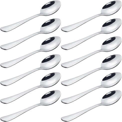 homEdge Stainless Steel Espresso Spoon, 5 Inches Mini Coffee Spoon Set of 12 for Demitasse Dessert Tea