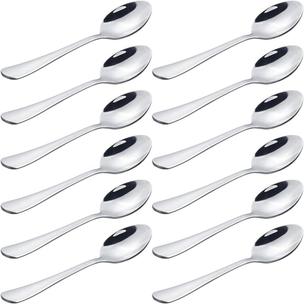 homEdge Stainless Steel Espresso Spoon, 5 Inches Mini Coffee Spoon Set of 12 for Demitasse Dessert Tea