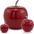 Modern Day Accents 3862 Manzano SM Polished Apple - Fruit Decor, Teacher Gifts, Office Desk Decor, Silver Apple
