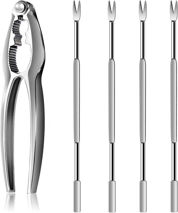 5 Pcs Lobster Crackers and Picks Set, Crab Leg Cracker Tools, Stainless