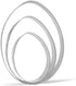 Large Egg Cookie Cutter Set - 5”, 4”, 3” - 3 Piece Stainless Steel Set