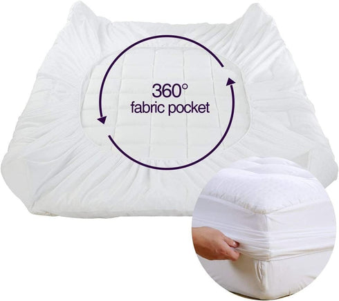 EASELAND Twin XL Mattress Pad, Pillow Top Quilted Fitted Cover, Extra Long Cotton Top, 39x80 Inches