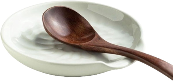 Ceramic Spoon Rest for Stove Top - Large Utensil Holder for Counter, Dishwasher Safe Farmhouse Kitchen Decor