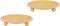 Decorative Iron Plate Candle Holder, Stand for LED & Wax Candles, Spa, Bathroom, Weddings, Set of 2 (Gold)