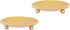 Decorative Iron Plate Candle Holder, Stand for LED & Wax Candles, Spa, Bathroom, Weddings, Set of 2 (Gold)