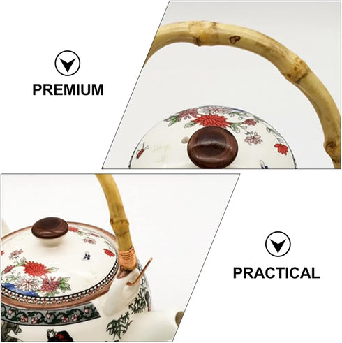 Angoily Rattan Teapot Handle Replacement for Japanese Ceramic Pot, Pottery Tea Pots, 3pcs Handle Accessories