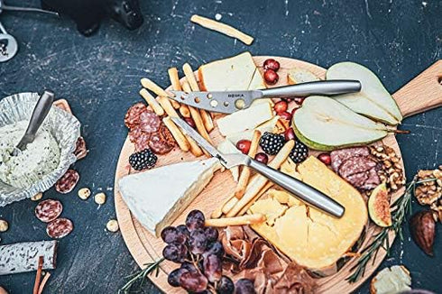 BOSKA Stainless Steel Cheese Knife - Copenhagen Nr.2, Multi-Functional Cheese Slicer, Dishwasher Safe