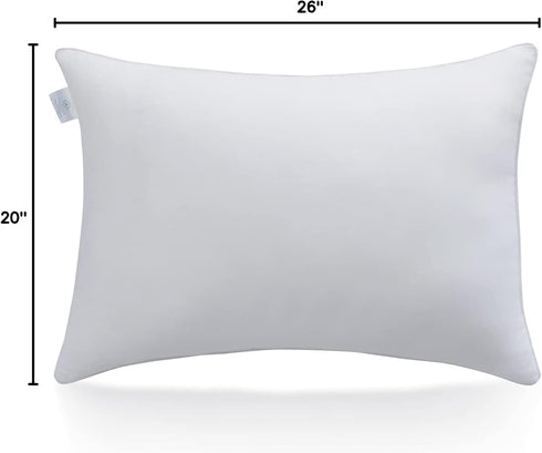 1 Count (Pack 1), Acanva Bed Sleeping Extra-Soft Sham Down Alternative Pillow Insert, of White