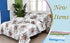 FADFAY Rose Floral Throw Pillow Covers, 18x18 Set of 2 Cotton Cushion Covers, White Ruffle Decorative Pillowcases