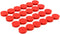 Bullseye Office 24 Round Red Fridge Magnets, Small Colorful Magnetic Discs for Kitchen or Classroom