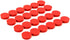 Bullseye Office 24 Round Red Fridge Magnets, Small Colorful Magnetic Discs for Kitchen or Classroom