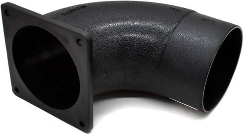 Big Horn 11433 4-5/8-Inch Flanged Elbow, 4-Inch, Black