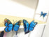 12PCS PVC 3D Butterfly Fridge Magnets - Wall Stickers with Magnet for Home Party Decoration (Blue)