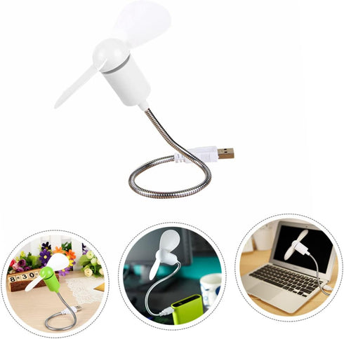 Zerodeko 4 Pieces USB Mini Fan Neck Fan Computer Fan Travel Fan Portable Fan Flexible Gooseneck Cooling Fan Cooling Fan for for Laptop Portable USB Flexible Fan Car Office Electric Fan Tpe by Zerodeko