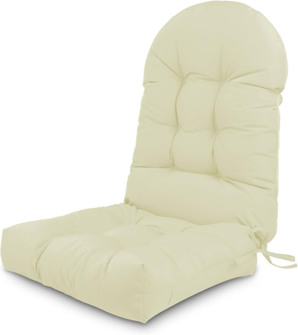 Adirondack Chair Cushion,Outdoor Waterproof Rocking Chair Cushion 44x19x4in Beige Non-Slip High Back