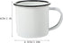 Vintage Enamel Cup, Iron Mugs, Tea Mug with Handle, Mini Wine Camping Mug, Retro Drink Tumbler for Coffee, White