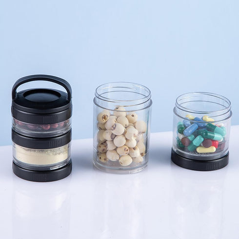 Saycker Portable Stackable Snack Container Nut Box, Snack Storage Jars and Portion Control, Food Storage Container