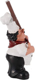 AUNMAS French Chef Welcome Board Decorative Figurine, Chef Figures Statue for Home Bar Coffee Shop Decor