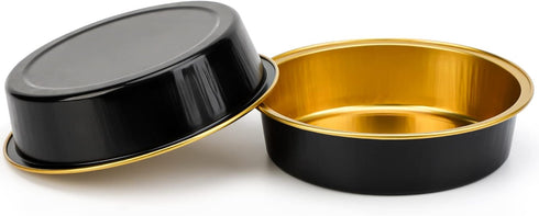 Beasea 20 Pack Cheesecake Pan with Lids - 8 Oz 4 Inch Round Foil Tart Tins, Disposable Mini Pie Pans