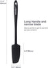 2-Pack Vovoly Silicone Jar Spatulas, Small Seamless Design Rubber Scraper with Stainless Steel Core, Heat Resistant and Non-Stick Mini Spatula for Jars and Blenders, BPA Free,11 IN, Black by Vovoly