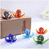 H&D HYALINE & DORA Multicolor Octopus Art Glass Blown Mini Sea Animal Figurine, Set of 6