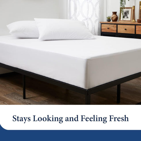 Cosy House Collection Luxury Mattress Protector - White King - Ultra Soft Comfort, Stays Cool & Quiet, Bamboo Blend