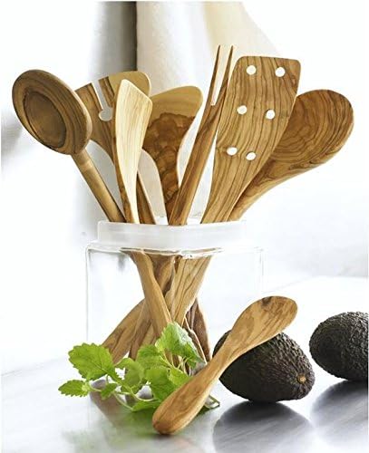 Olive Wood Cooking Spoon Set 10" 12" 14"