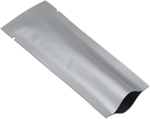 PABCK 100 Pcs 1.38x3.94 Inch Coffee Food Storage Heat Sealable Mylar Pure Foil Bag, Vacuum Pouch for Sampling Packaging