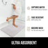 GORILLA GRIP Memory Foam Bath Rugs, Soft Absorbent Velvet Bathroom Mats, Machine Washable, 24x17 Light Gray