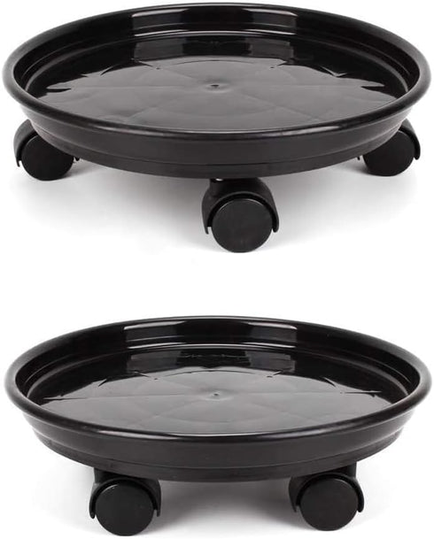 HGLCM 2Pcs Plant Caddy,Planter Pot Mover, Plant Pot Pallet Dolly Caster with Universal