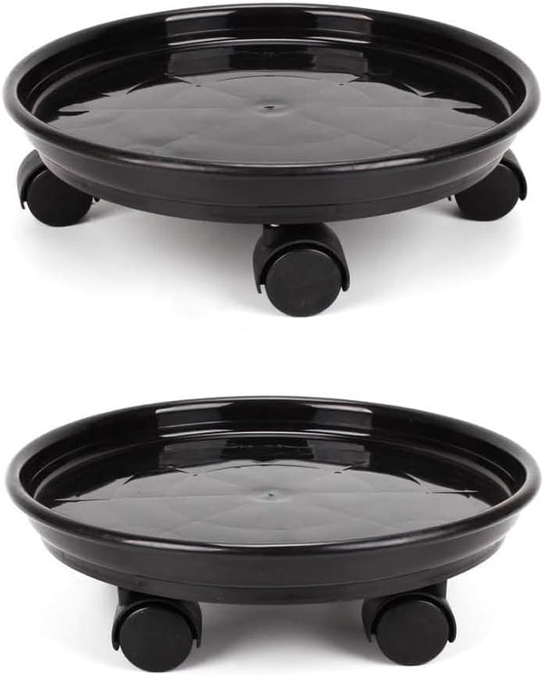 HGLCM 2Pcs Plant Caddy,Planter Pot Mover, Plant Pot Pallet Dolly Caster with Universal