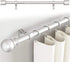 Adjustable Curtain Drapery Rod Holders Set of 2, Extendable Wall-Mounted Metal Bracket for 1 Inch Rods