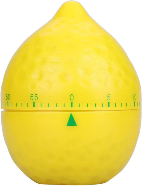 Jadeshay Lemon Shape Mechanical Kitchen Timer, Manual Counters Cooking Timing Tool