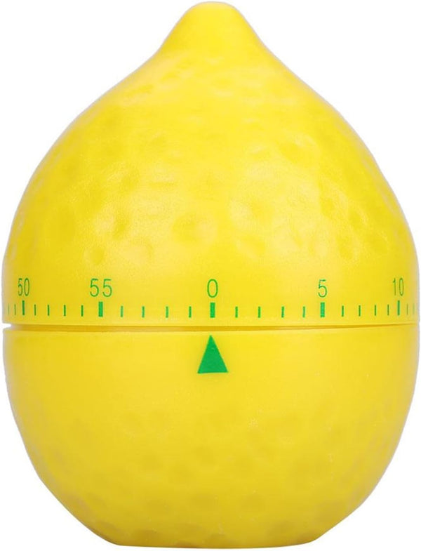 Jadeshay Lemon Shape Mechanical Kitchen Timer, Manual Counters Cooking Timing Tool