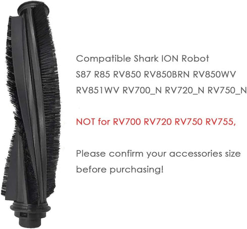 Main Brush Replacement for Shark ION Robot S87 R85 RV850 Series, 2 Pack Vacuum Cleaner Accessory Kit