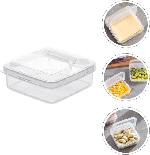 Cheese Storage for Fridge, 2 Pcs Airtight Utensil Holder, Deli Meat Saver Butter Boxes, Meal Prep Container for Kitchen