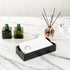 15.8 7.9 Inch 50 Luxenap X Linen-Feel Guest Towels, Lettered Hand Towels - Silver Letter 'C', Sans Serif Font, White