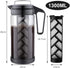 wedrink Cold Brew Coffee Maker, Borosilicate Glass Iced Tea Coffee Pitcher Iced Coffee Maker Leak Proof Traitan (1.3L/44OZ) by wedrink