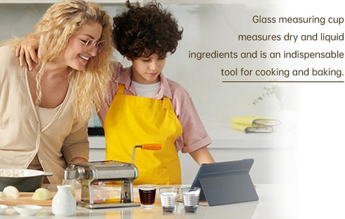Shot Glasses Measuring Cup, Heavy Glass Wine Glass Espresso Shot Glass with 26-Incremental Measurement, 1oz, 6 Tsp, 2