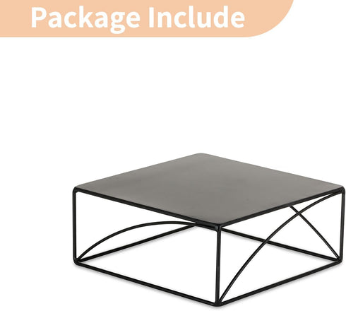 NUPTIO Cake Stand Cupcake Display Metal Dessert Pedestal Stands Food Riser Black Display Plate for Party Halloween