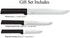 Rada Cutlery 3-Piece Knife Gift Set, Housewarming, Black Handles, Made in USA