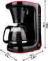 Taurus Velvet COFFEMAKER, 38.4 oz Glass Jar, Modern Design Coffee Machine, 700 Watts Power