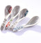 Japanese Soup Spoons Set of 4, Asian Ceramic Ramen Spoons