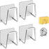 LEFTSTARER 4 Pack Sink Sponge Holder for Kitchen, Premium SUS304 Stainless Steel Rustproof Waterproof Adhesive