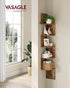 5-Tier ULBC72BX VASAGLE Corner Shelf Wall Mount, Floating Corner Bookshelf, Plant Shelf for Bedroom, Living Room