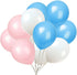 White, Light Pink, Light Blue Balloons, 100 Pack 12 Inch Latex Balloons for Baby Shower Birthday Party Supplies
