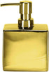 Glamour Chic Porcelain Soap Dispenser, Gold, 5.83" t X 3.86" w