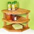 CHVOMNASE 3 Bamboo Tier Corner Shelf